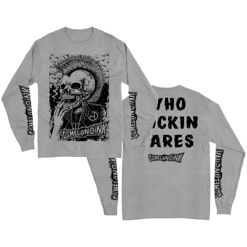 Kaos Band Punk Lengan Panjang Gamelanoink - Who Fucking Cares misty