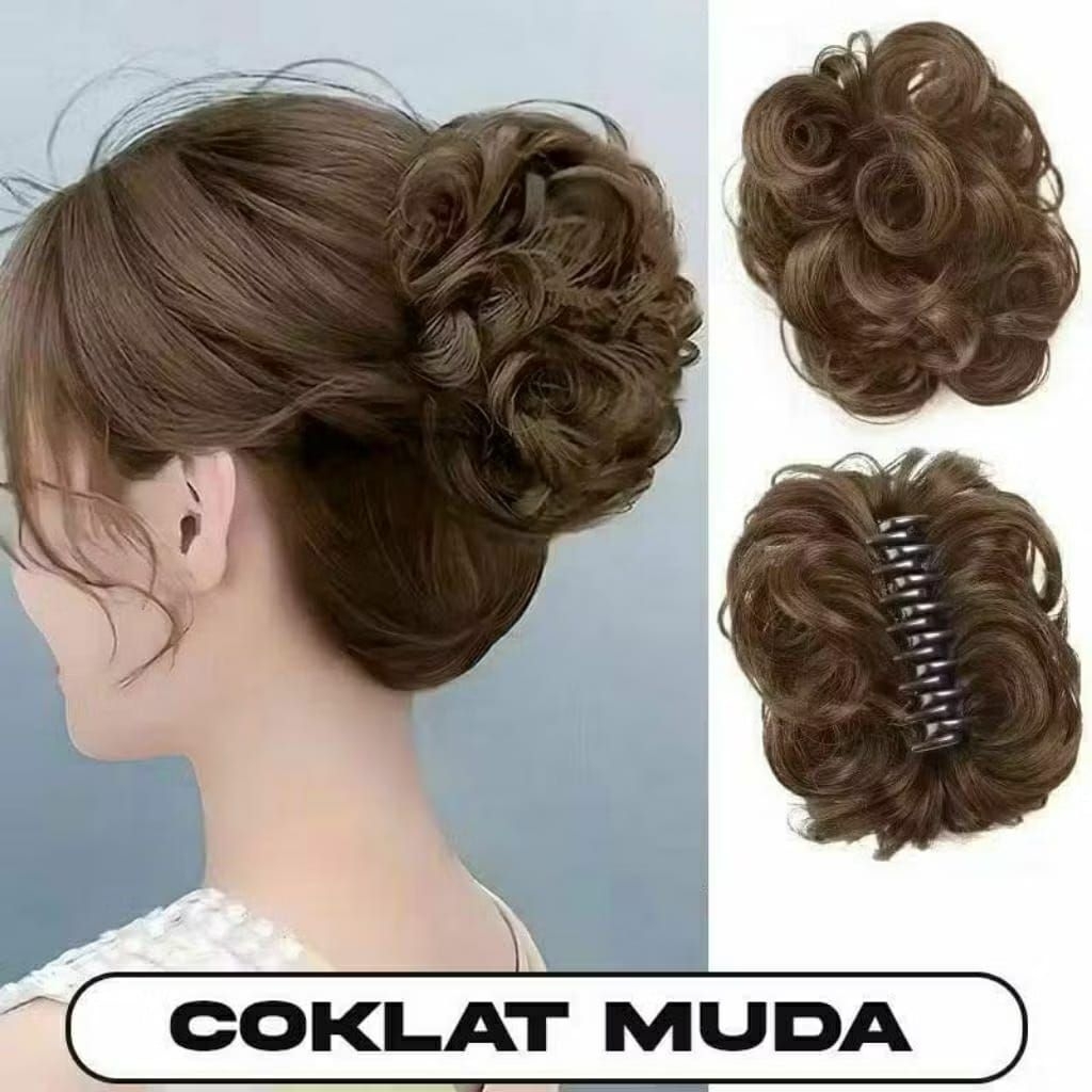 {BS} Jepit Cepol Rambut Wig Sanggul Tambahan Rambut Halus Premium / Jepitan Rambut Palsu / Jepit Wig
