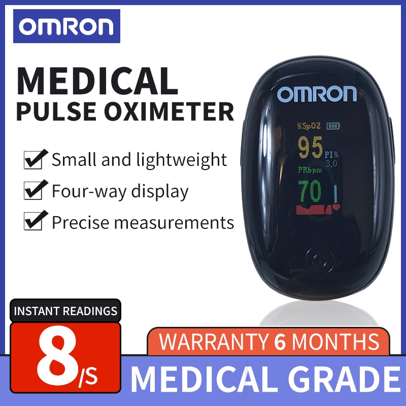 OMRON Protable Pulse Oximeter Finger Clip Pulse Monitor Home Monitoring Pulse Oximeter Blood Oxygen