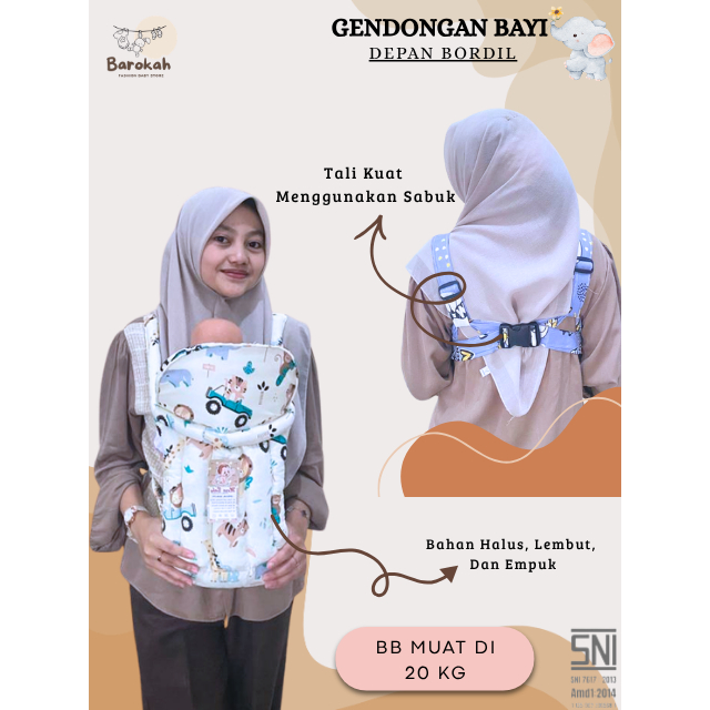 BABYJOESTORE - Gedongan Bayi Duduk Depan Murah Motif Karakter Terbaru