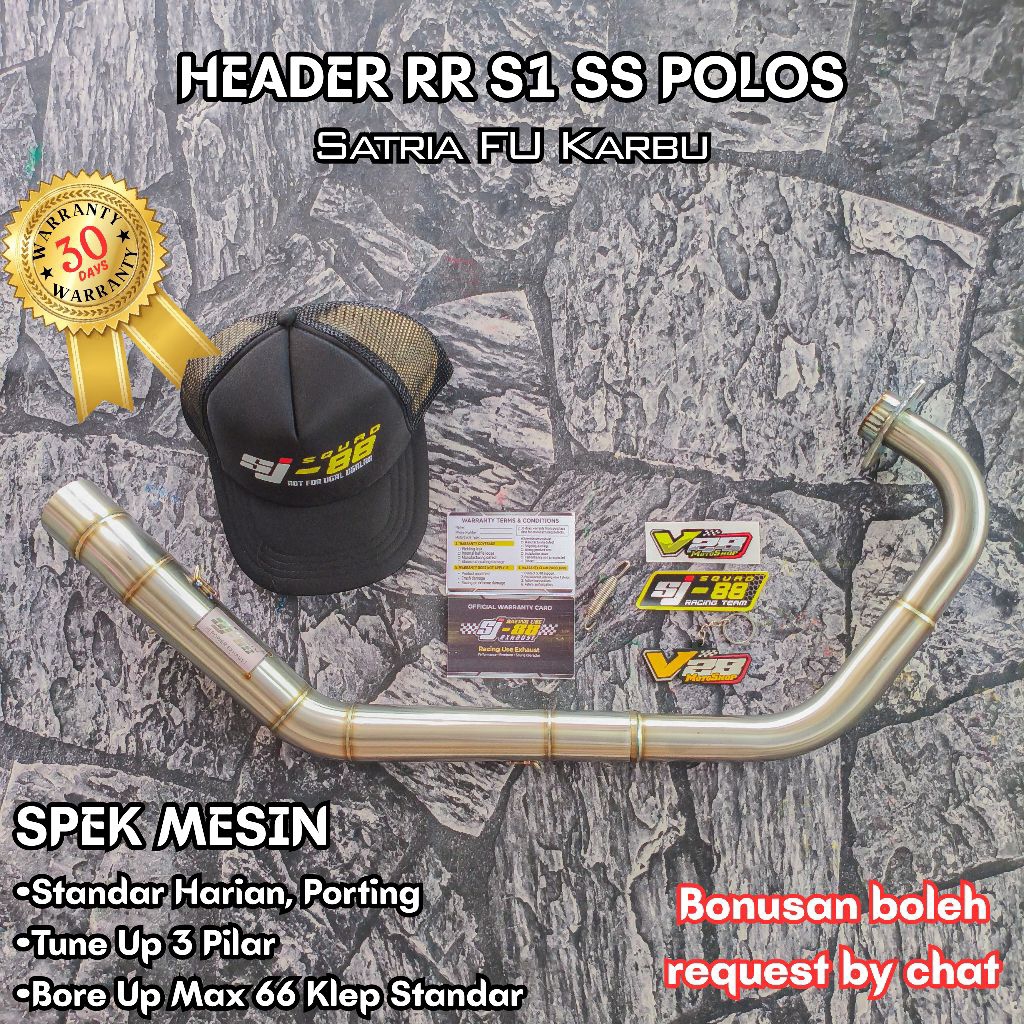 Knalpot SJ88 HEADER RR S1 / S2 / S3 SATRIA FU150 KARBU Ngacung Roadrace Underbone UB Pipa Leheran SJ