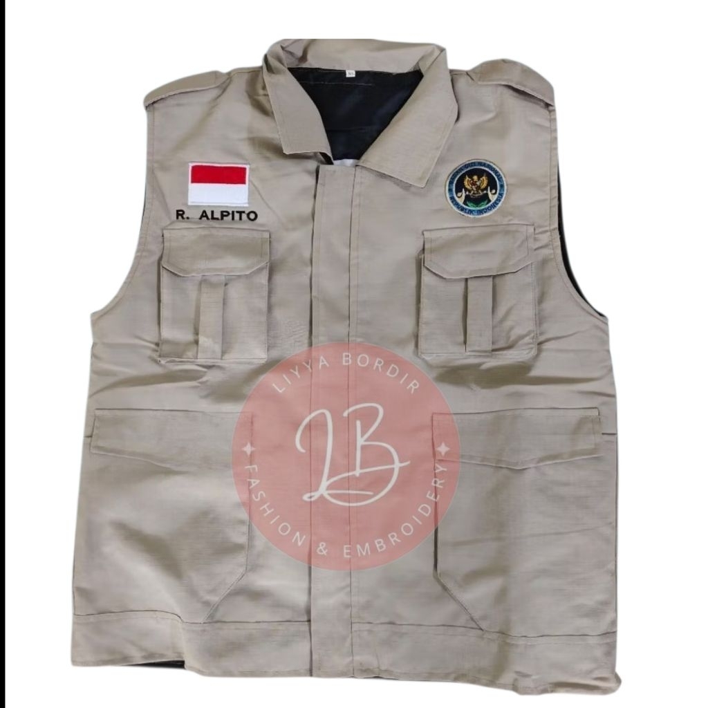 Rompi BGN SPPG Rompi SPPG custom Nama Bordir Komputer
