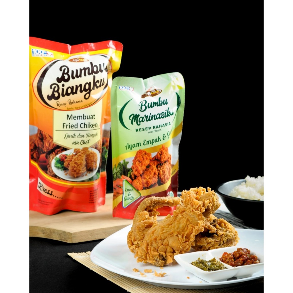ALIFA FOOD - Paket Reguler Bumbu Biangku 750gr & Marinasiku 250gr, Satu Paket Hemat Bumbu Biang & Bu