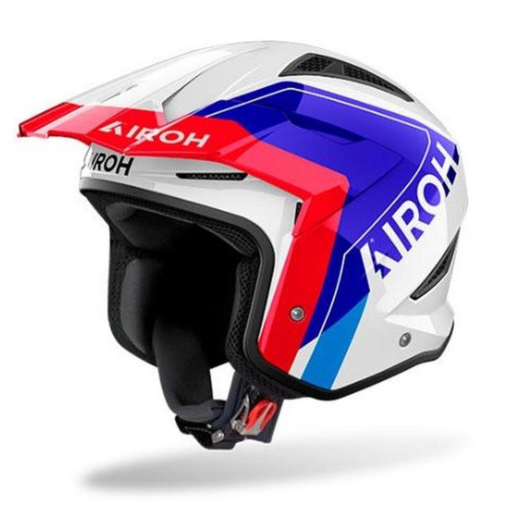 HELM AIROH TRR II HUNT BLUE/RED HELM HALF FACE AIROH TRR II HUNT BLUE/RED HELM TRAIL HALF FACE AIROH