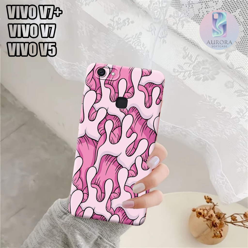 Softcase Vivo V7 Plus Vivo V7 Vivo v5 Plus - Case Hp - Motif Abstrak - K006 - Case Full Color - Maca