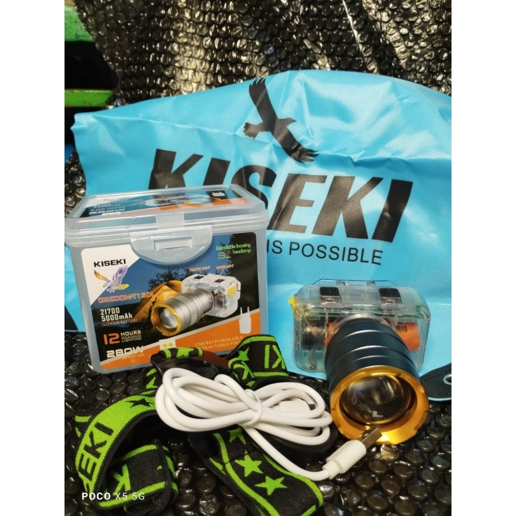 Senter Kepala Kiseki ZOOM 280W & 200W CK-ZOOMTI13DL & CK-ZOOM 10DL cahaya dual warna cahaya  putih d