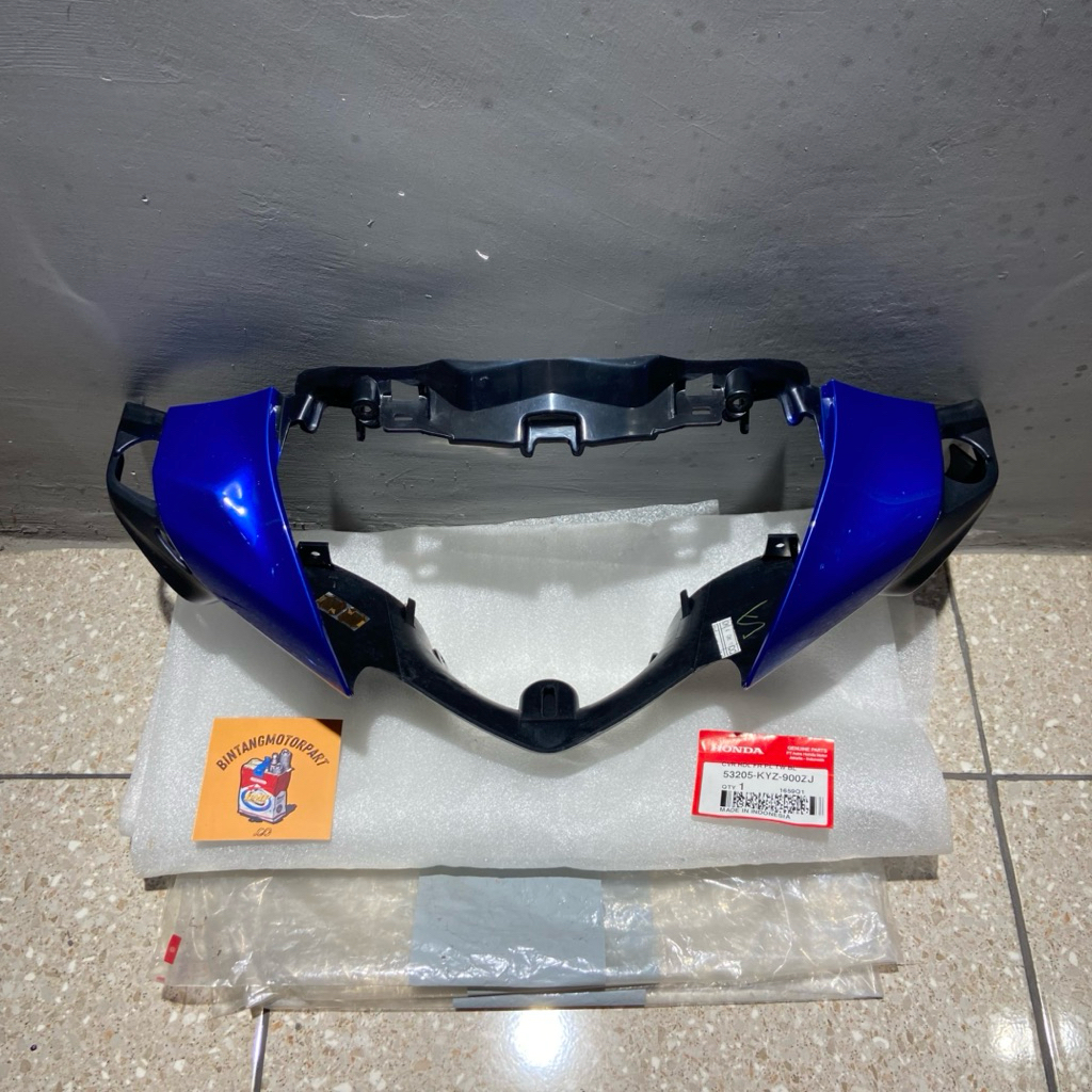 53205 KYZ 900ZJ COVER BATOK LAMPU DEPAN SUPRA X 125 HELM IN BIRU TUA ORIGINAL AHM