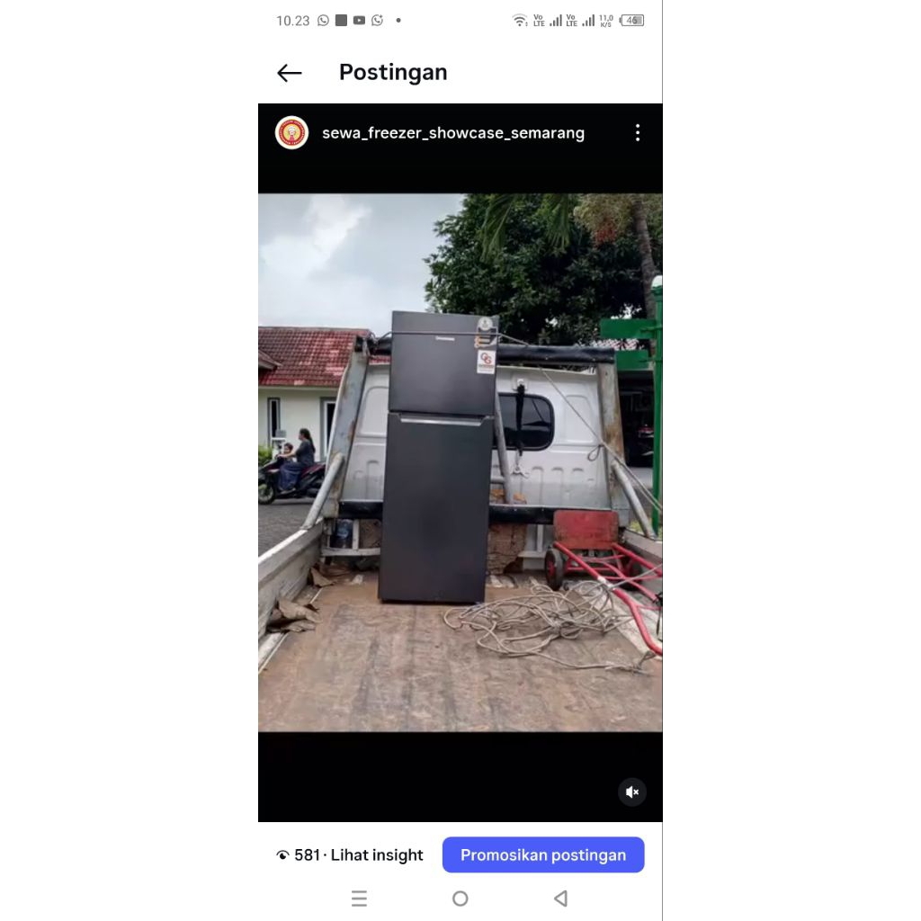 Sewa lemari es 2 pintu Semarang murah