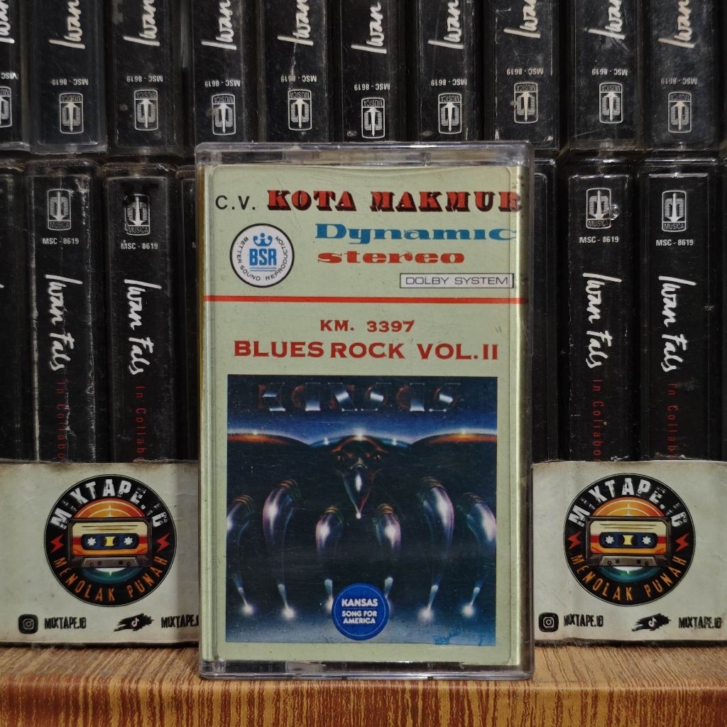 Kaset - Blues Rock Vol II - Kompilasi Barat - Queen, Bad Company, Kansas, dan Kiss - Radio Tape - Ka