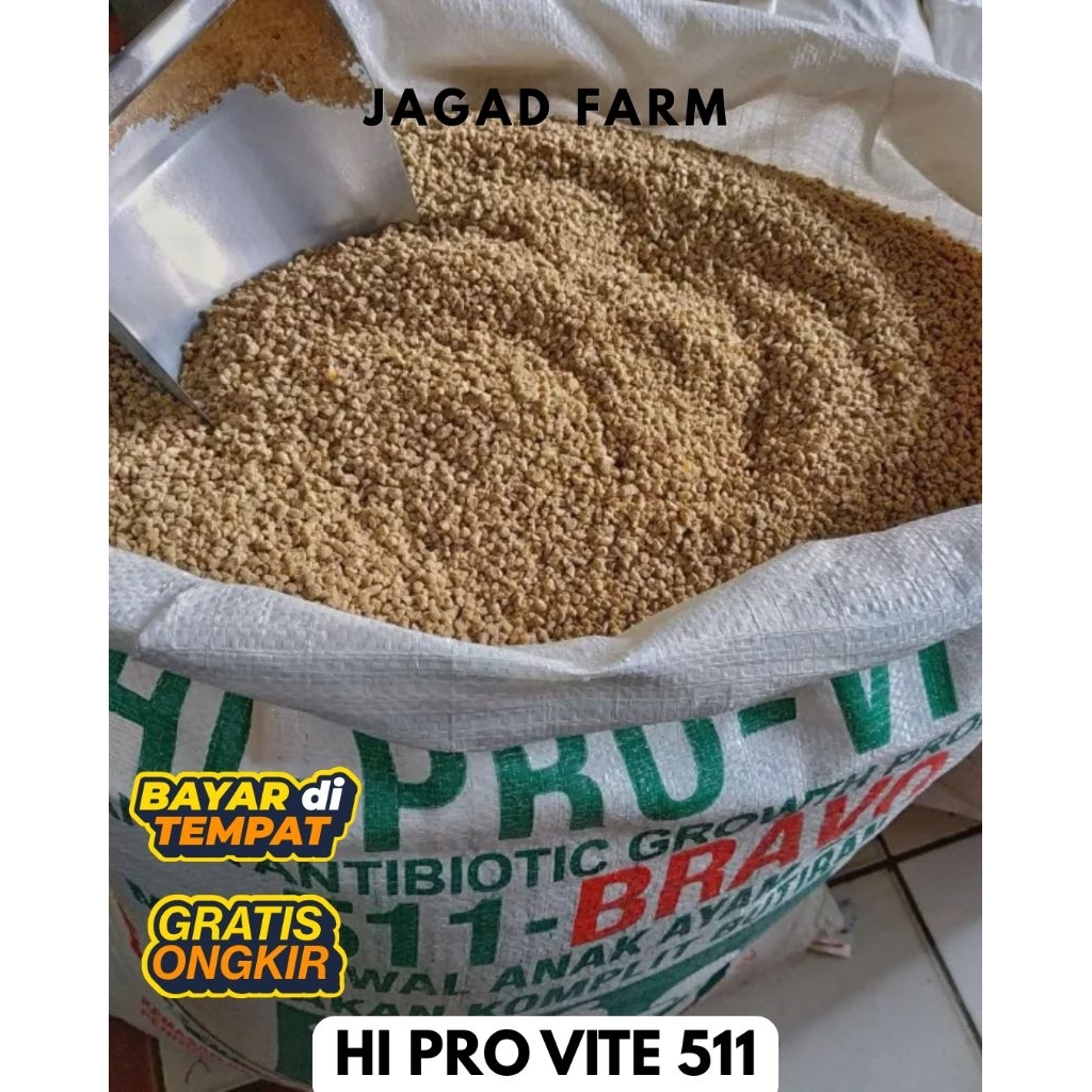 HI PRO VITE 511 BRAVO PUR PAKAN ANAK AYAM USIA 0 - 35 HARI KEMASAN 25 KG