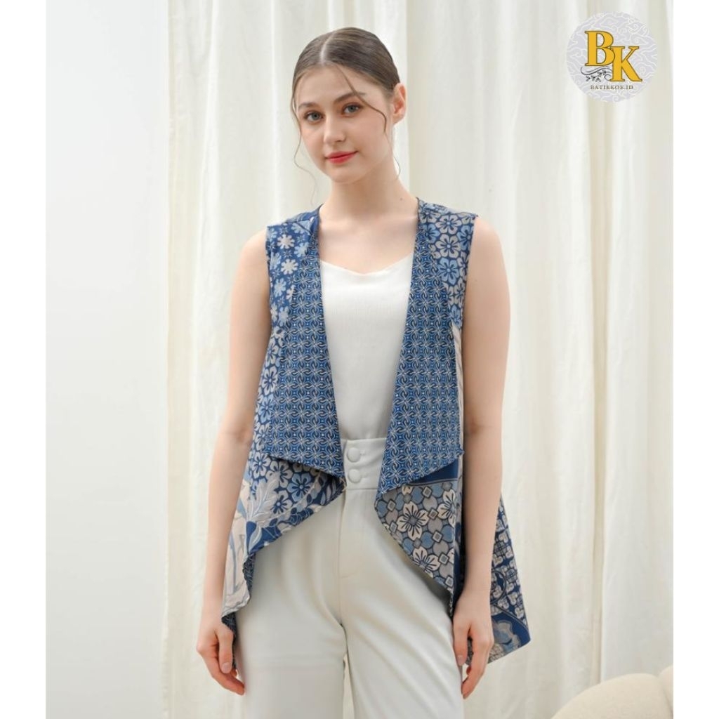 Outer Batik 158 SIP- Rompi Batik / Outer Batik / Luaran Batik Wanita/ Nuansa Batik/ Batik Etnik