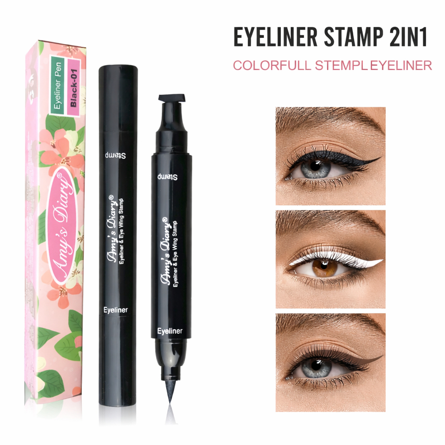 Eyeliner Stamp 2 In 1 Waterproof Liquid Eyeliner Pensil Waterproof Ukuran Stamp Small