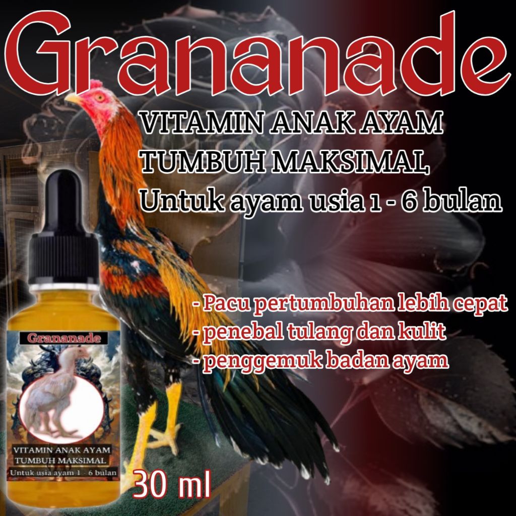 Grananade vitamin penggemukan anak ayam Bangkok usia 1 sampai 6 bulan
