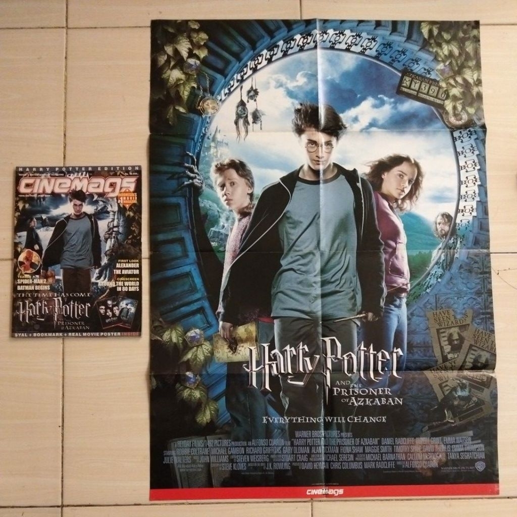 MAJALAH CINEMAGS BONUS POSTER BESAR - HARRY POTTER EDITION - JULY 2004 - Majalah Bekas Murah Origina