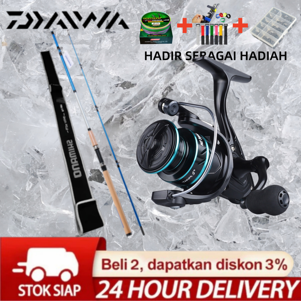 [COD] Set Alat Pancing SHIMANO Alat Pancing HZ500-7000 Series Fishing Reel EVA Body Powerful Murah R