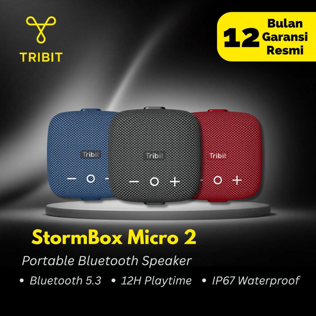 TRIBIT StormBox Micro 2 2025 Version Portable Bluetooth Speaker Mini Size 90dB Loud Sound Deep Bass 