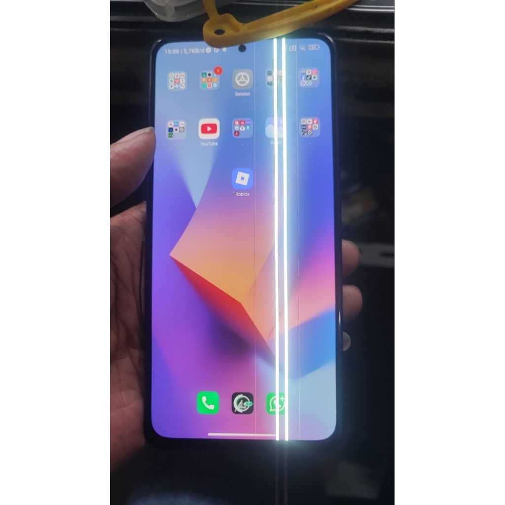 lcd cabutan redmi note 10 pro ori, minus garis sesuai foto, touch normal