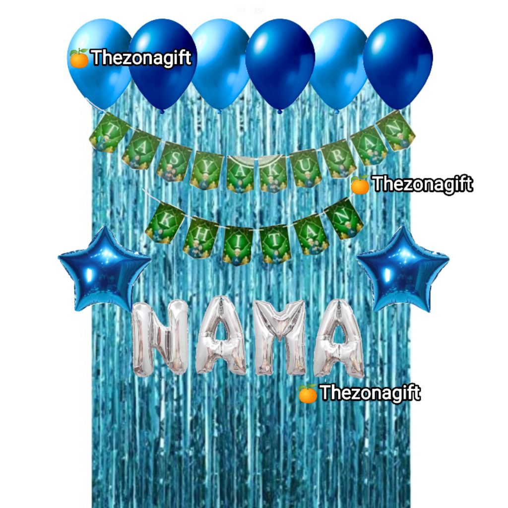 PAKET DEKORASI TASYAKURAN KHITAN|| BALON FOIL || SET DEKORASI TASYAKURAN KHITAN|| SET DEKORASI KHITA