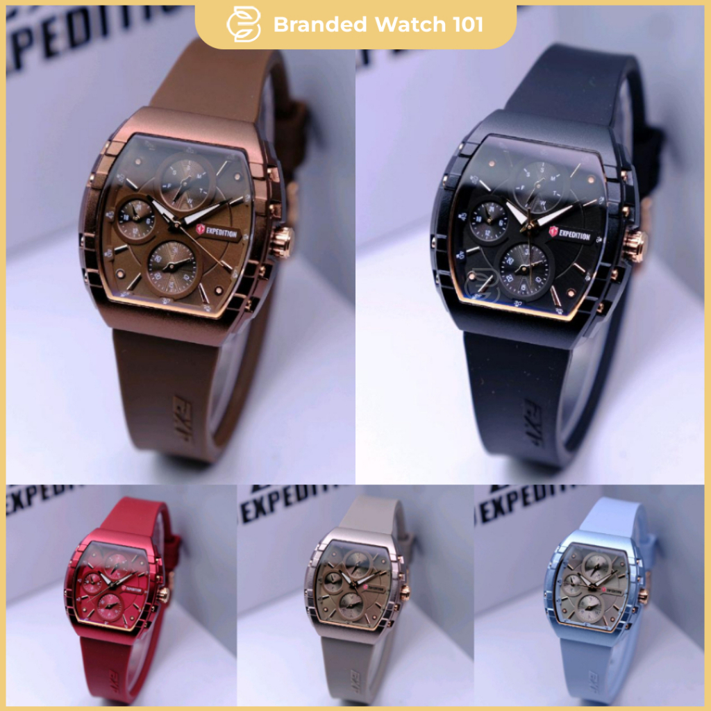 ORIGINAL Jam Tangan Wanita Expedition E 6782 / E6782 / 6782 Garansi Resmi 1 Tahun, Leather