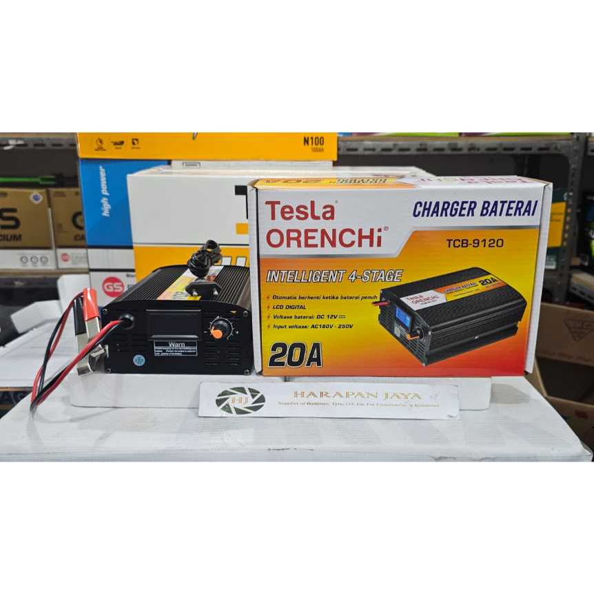CAS AKI TESLA 20AH 12VOLT LCD DIGITAL / CHARGER AKI / PENGECAS AKI