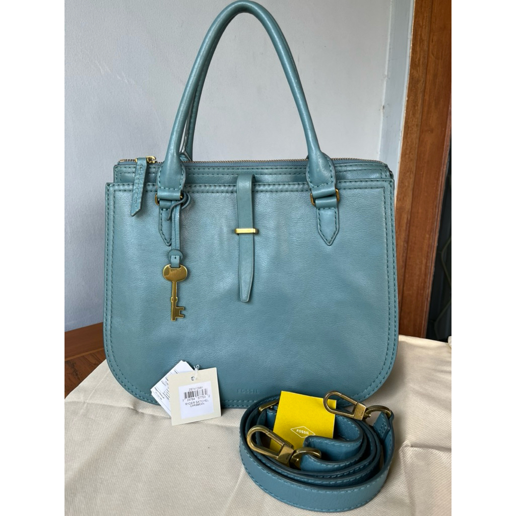 F OSSIL RYDER SATCHEL CARIBBEAN PRELOVED