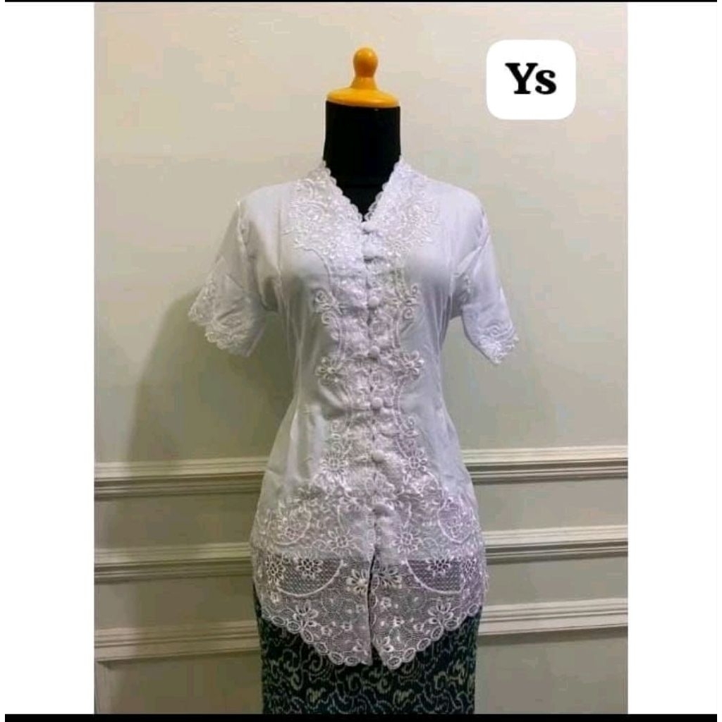 PROMO Kebaya hitam Bordir /kebaya Katun lapis furing / atasan kebaya putih katun bordir jumbo/ atasa