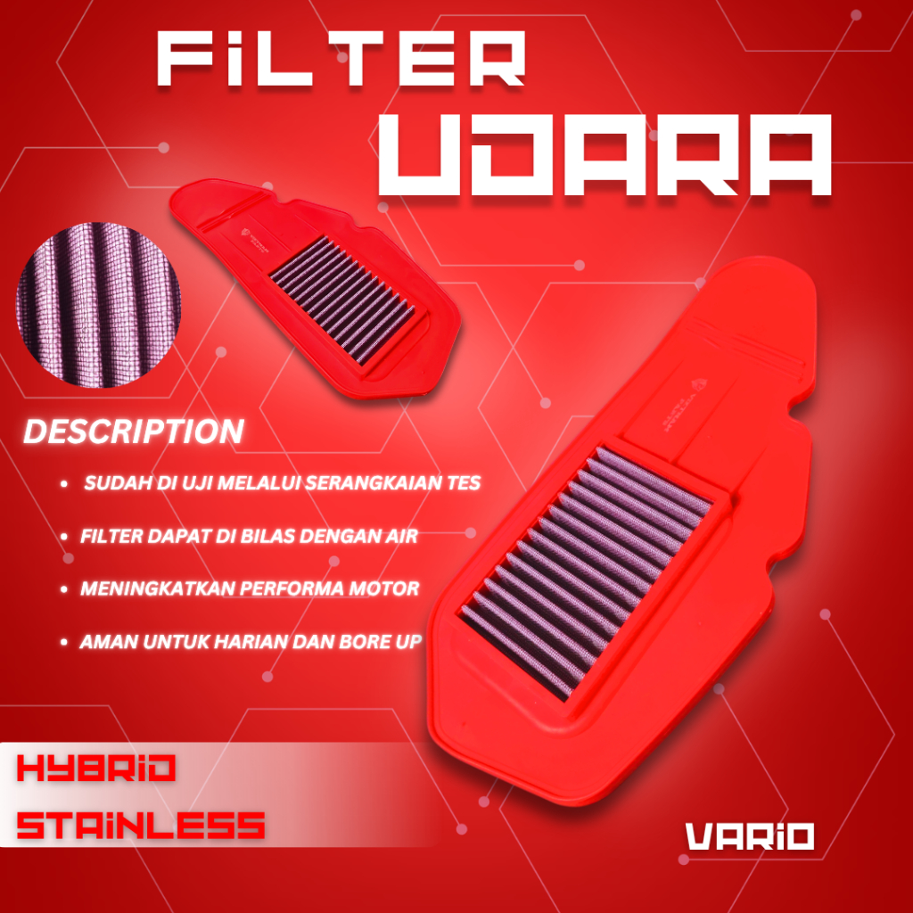 FILTER VARIO 150 125 FILTER UDARA SARINGAN UDARA VARIO 125 VARIO  SARINGAN UDARA VARIO 150 125