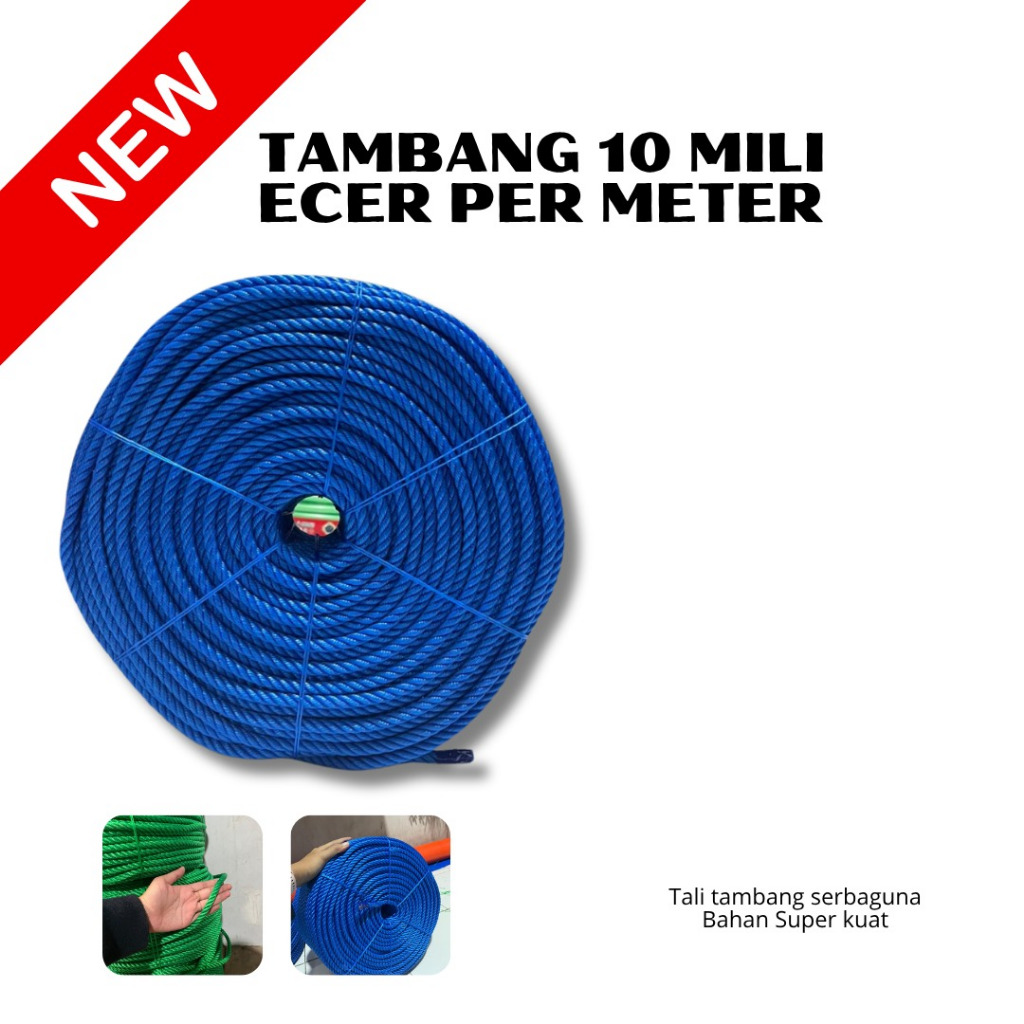 Tali Tambang 10mm Eceran Permeter/Tambang 10mm Eceran murah