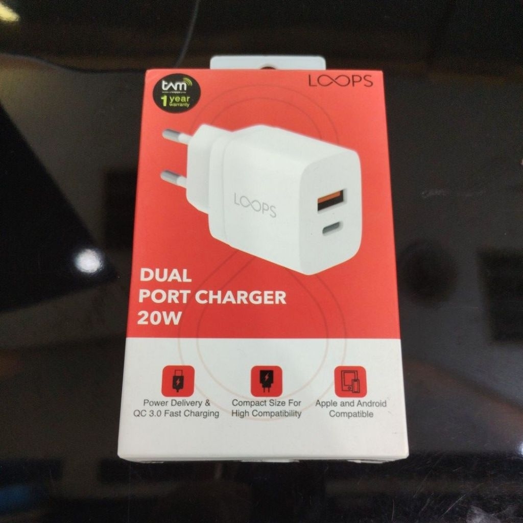 LOOPS DUAL PORT CHARGER 20W ORIGINAL