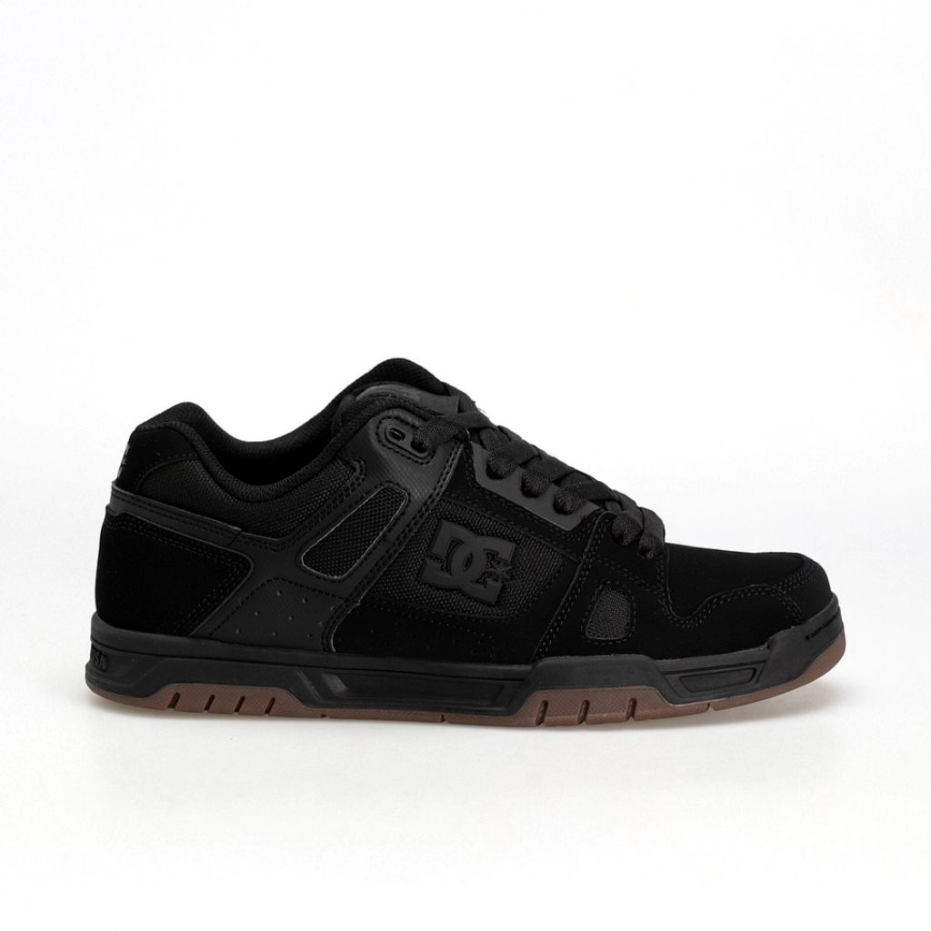 Dc shoes stag black gum mens sneakers original sepatu kasual pria