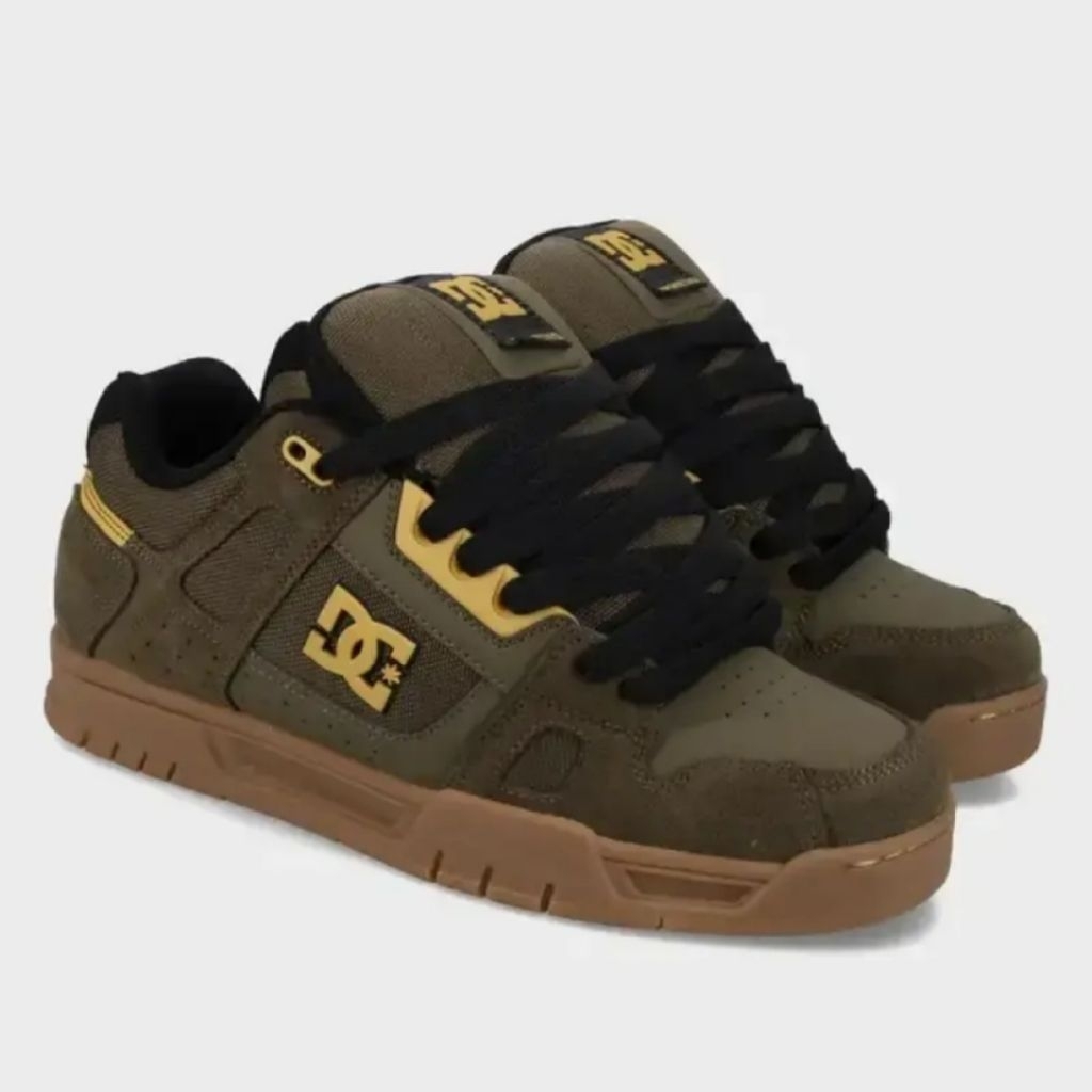 Dc shoes stag verde green mens sneakers original sepatu kasual pria