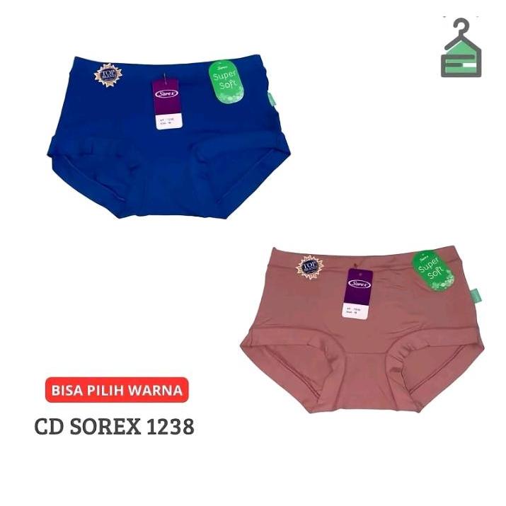 Celana Dalam Wanita Sorex 1238 Super Soft Pilihan Warna Biru Marun Polos