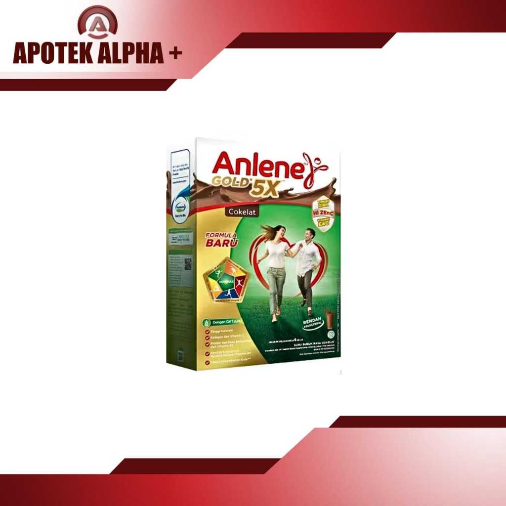 ANLENE GOLD 5X SUSU BUBUK COKLAT 570 GRAM