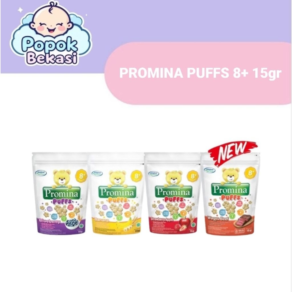 PROMINA PUFFS 8+ 15gr | Camilan Bayi 8 Bulan Keatas | Grosir Popok Bekasi