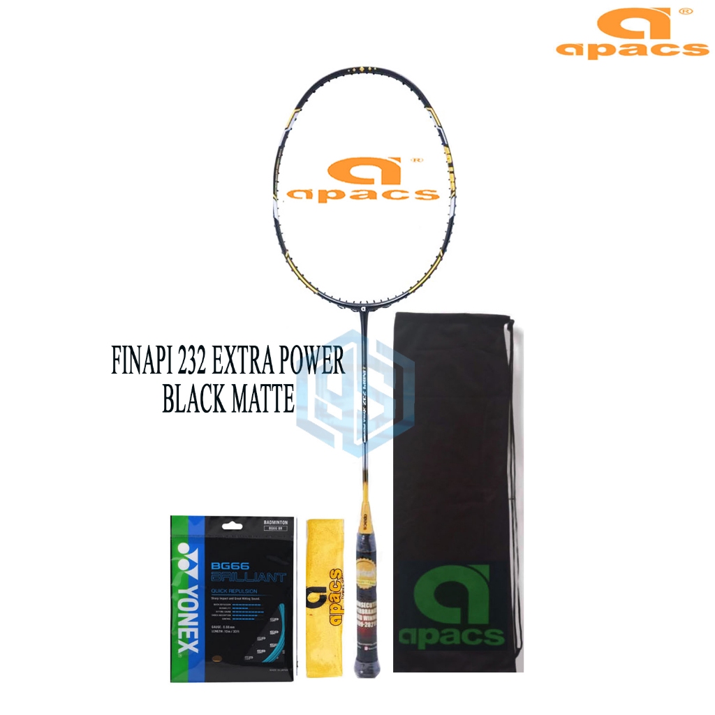 Raket Apacs Finapi 232 Extra Power 40Lbs Bonus Komplit