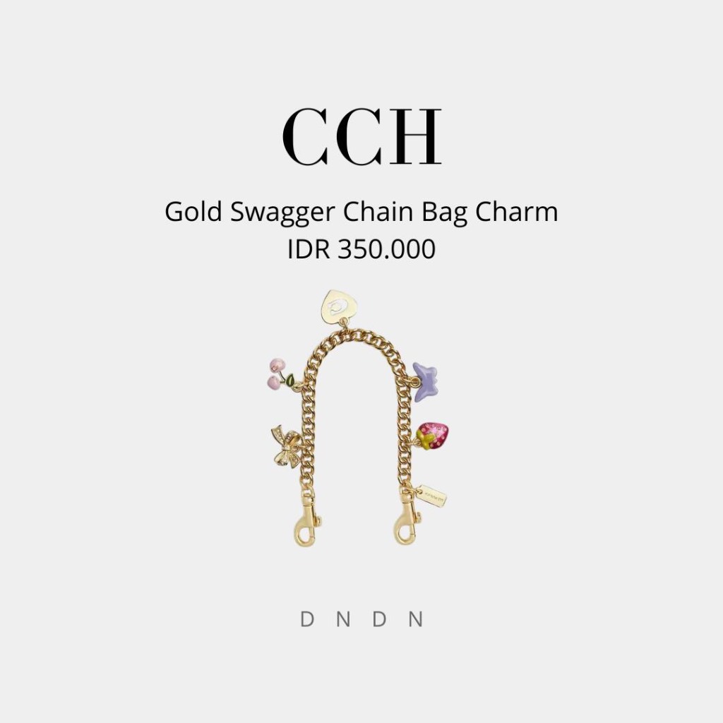 Gold Swagger Chain Bag Charm