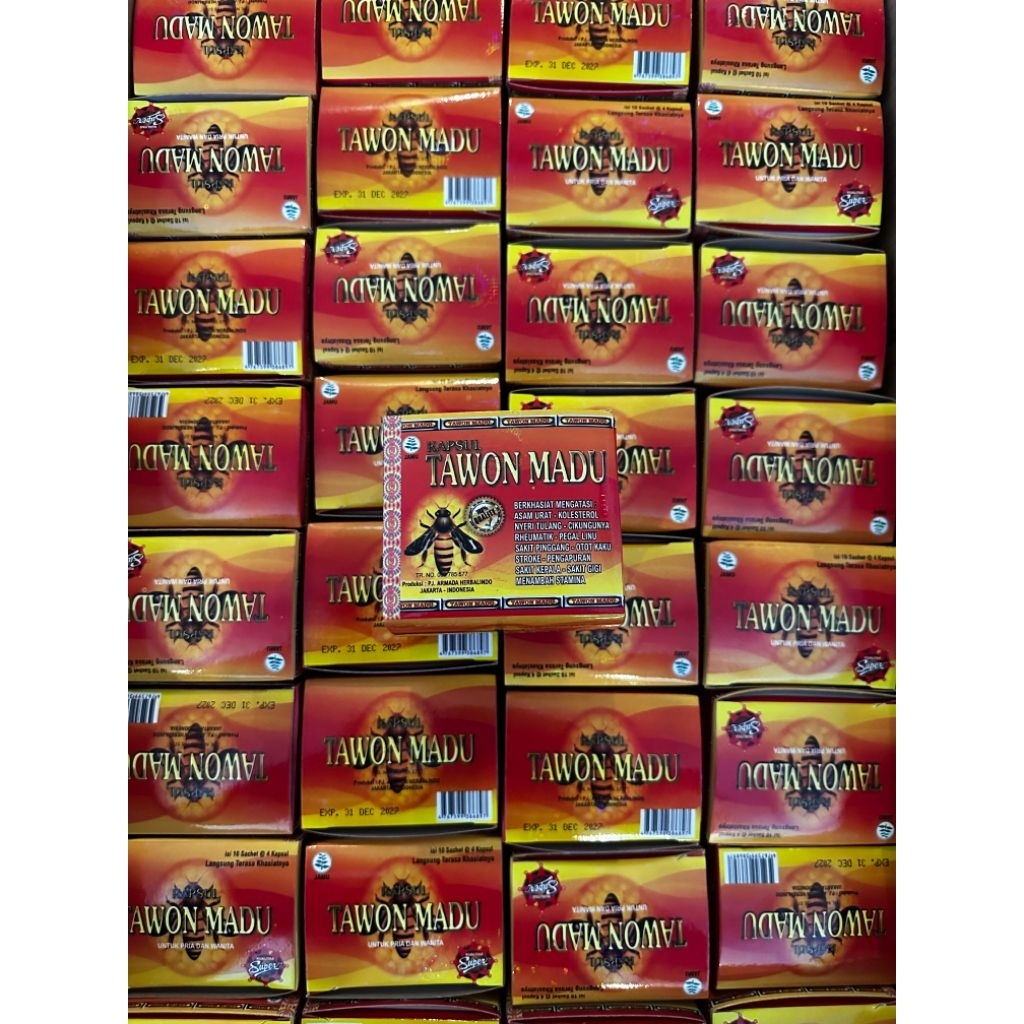 Tawon Madu 100 box Kapsul Asam Urat Rheumatik Stroke Original