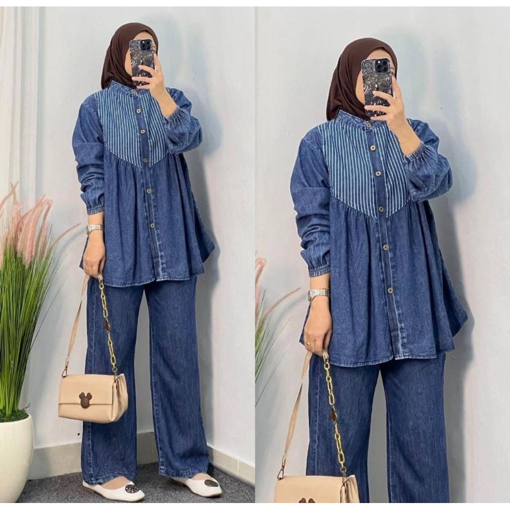 jeans setelan wanita kekinian