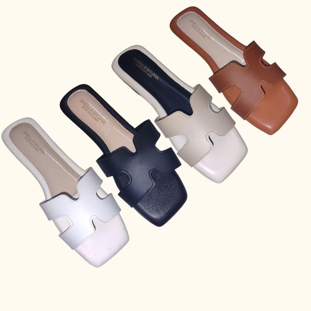 flat sandal teplek wanita big  size 35/43 sandal harian