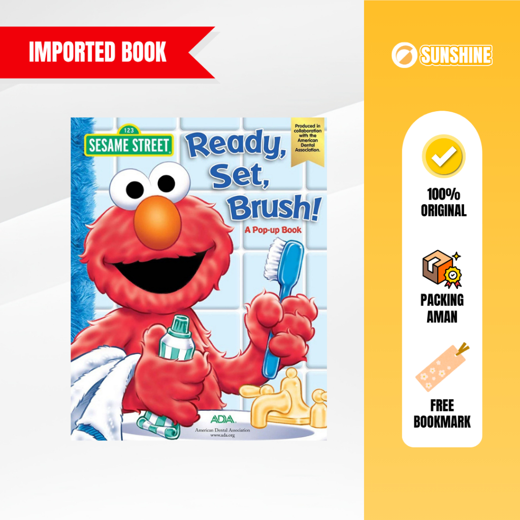 Imported Book - Sesame Street Ready, Set, Brush A Pop-Up Book