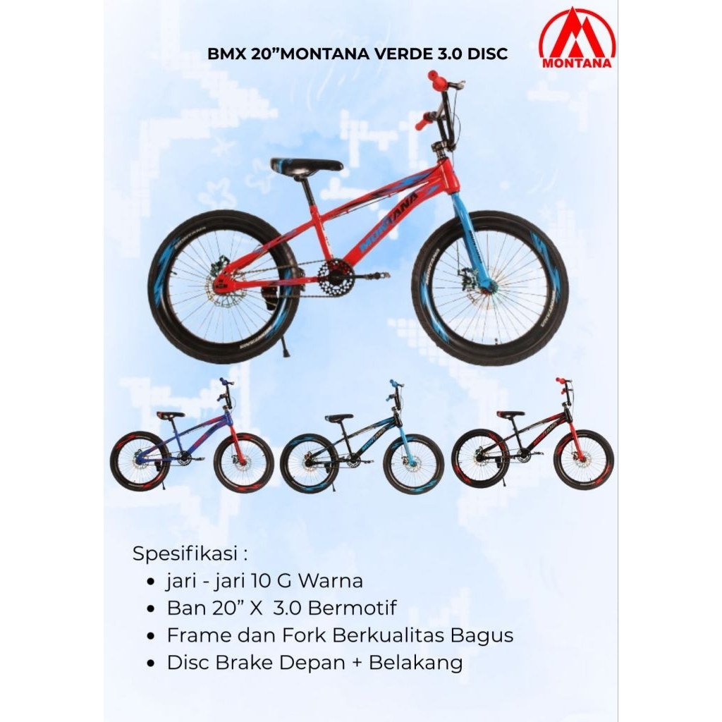 sepeda bmx 20x3.0 montana cakram