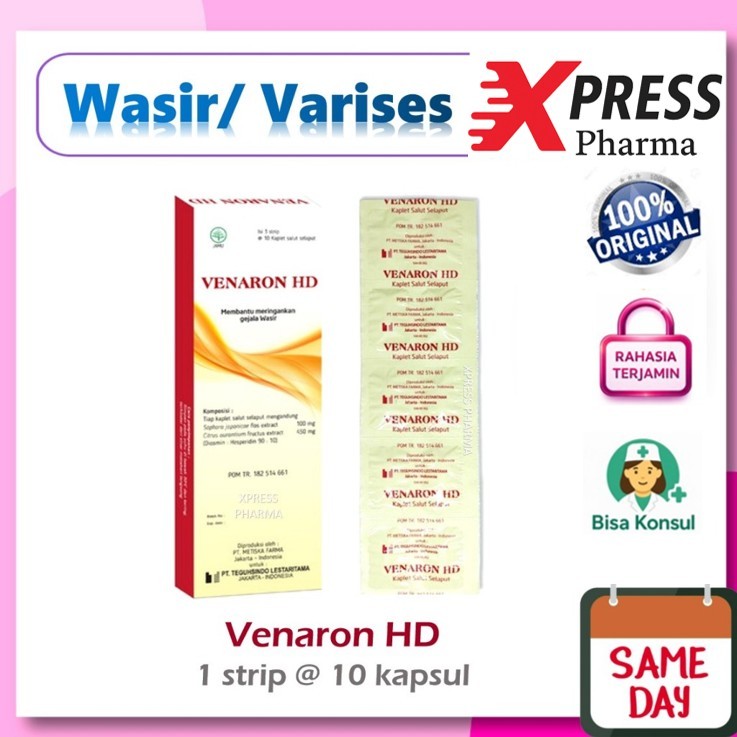 XPRESS  Venaron HD STRIP obat wasir Fenaron Ambeien Tablet
