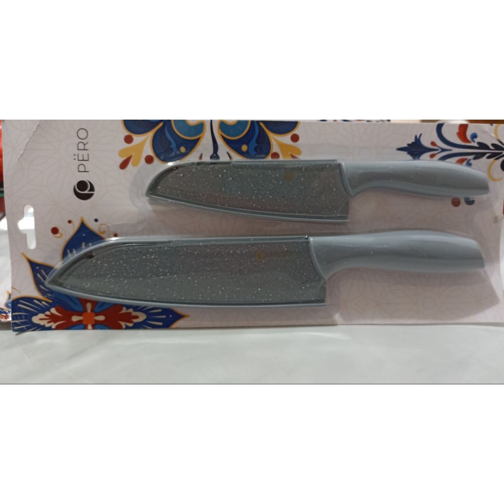 Pero Granite Knife / Pisau Dapur - Tajam , Tahan Lama Dan Anti Lengket (Set isi 2).