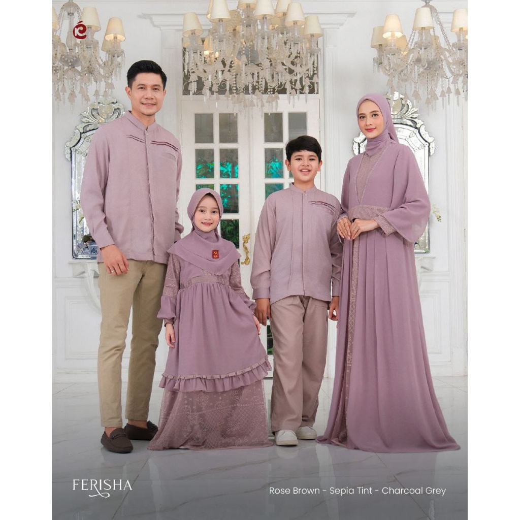 BAJU SARIMBIT KEKE FERISHA ROSE BROWN