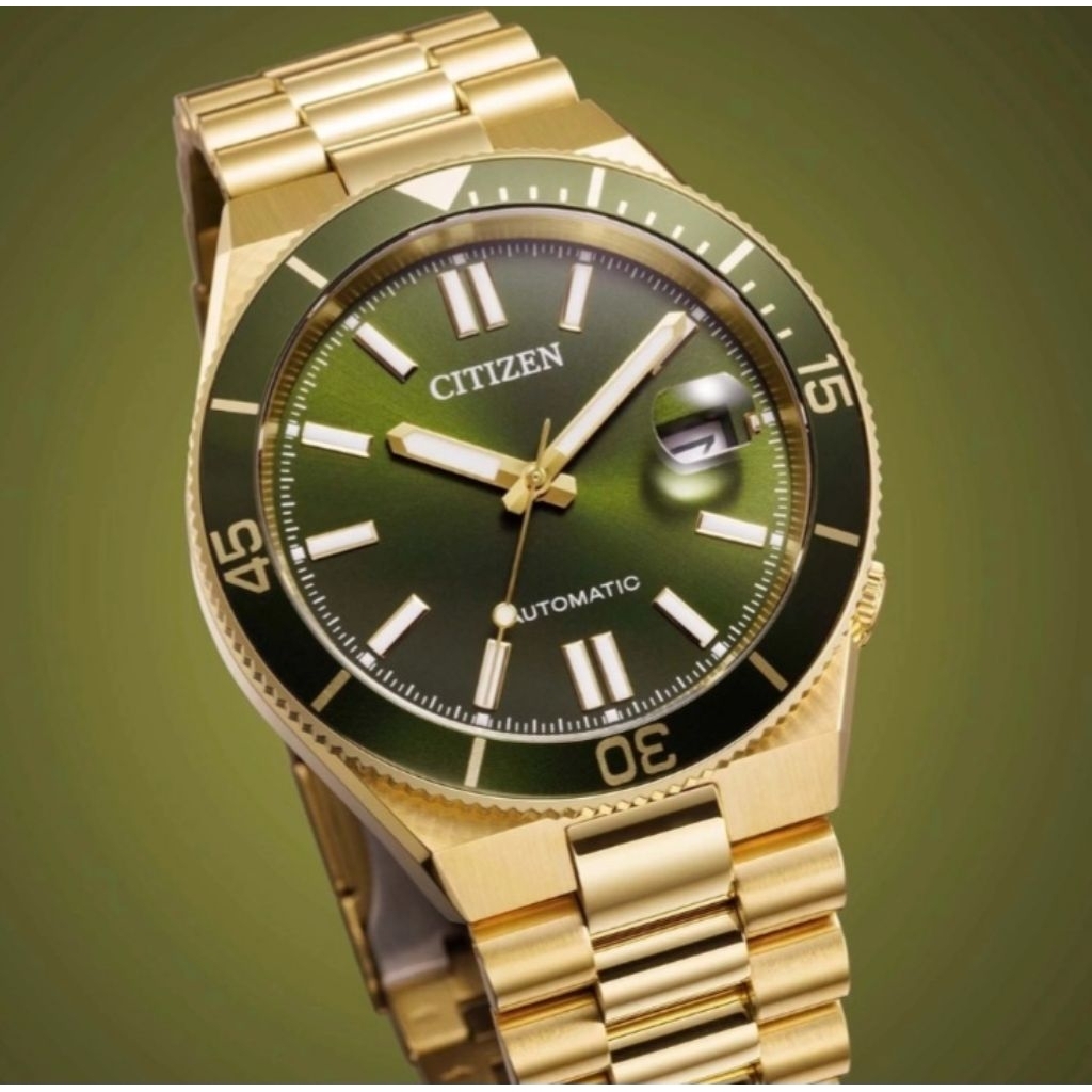 Jam Tangan Citizen Tsuyosa Shore NJ0234-58X Automatic Green Dial Diameter 40 mm Sapphire Crystal WR1