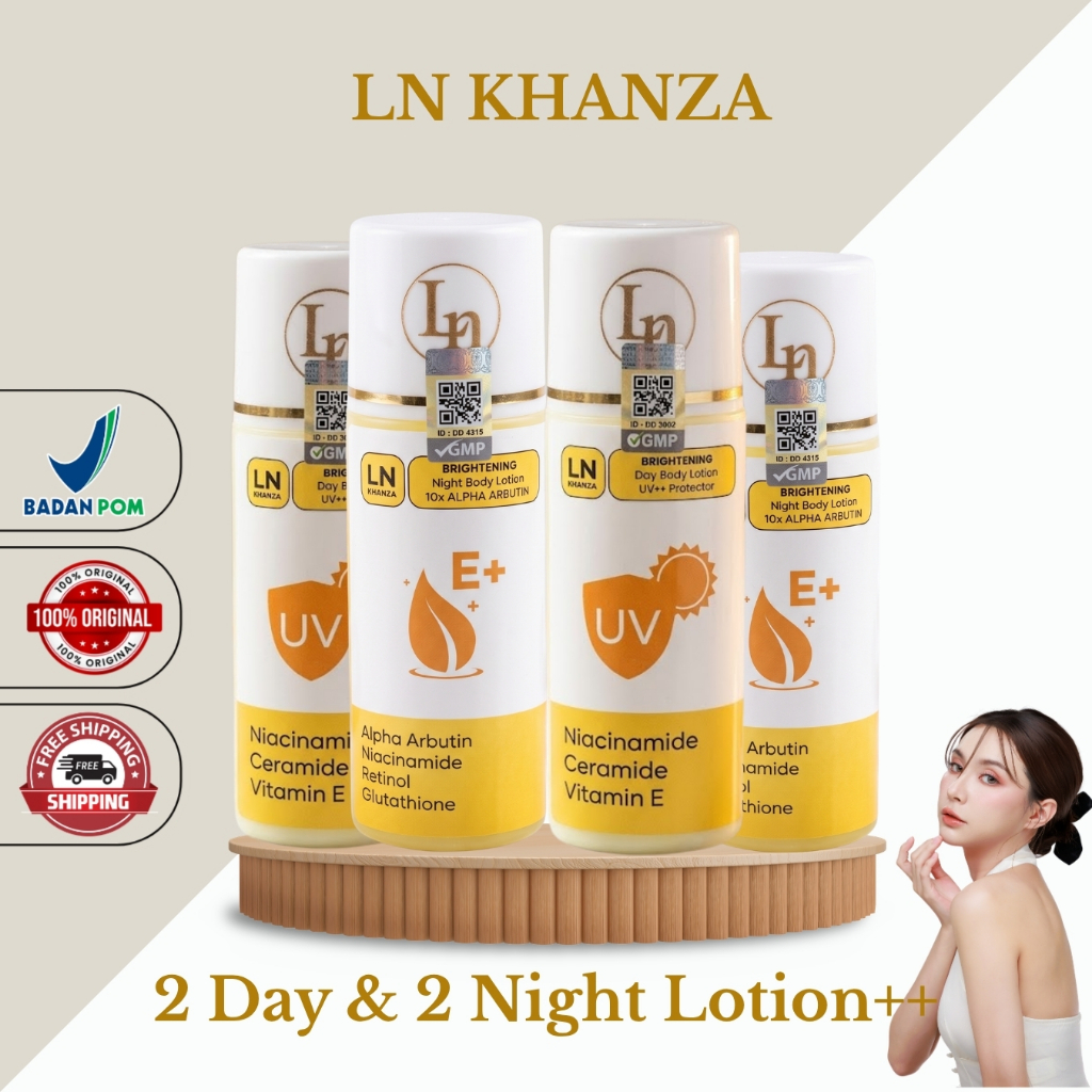 [HARGA PABRIK] PAKET DOUBLE HB DOSTING LN KHANZA TRIPLE DOSIS+++ (2 SIANG & 2 MALAM) 100ml