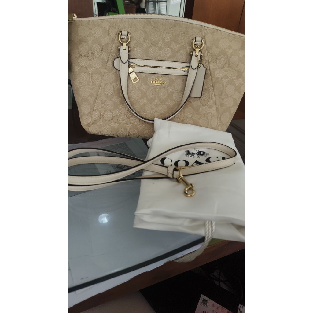 PRELOVED TAS COACH PRAIRIE SATCHEL IN SIGNATURE CANVAS