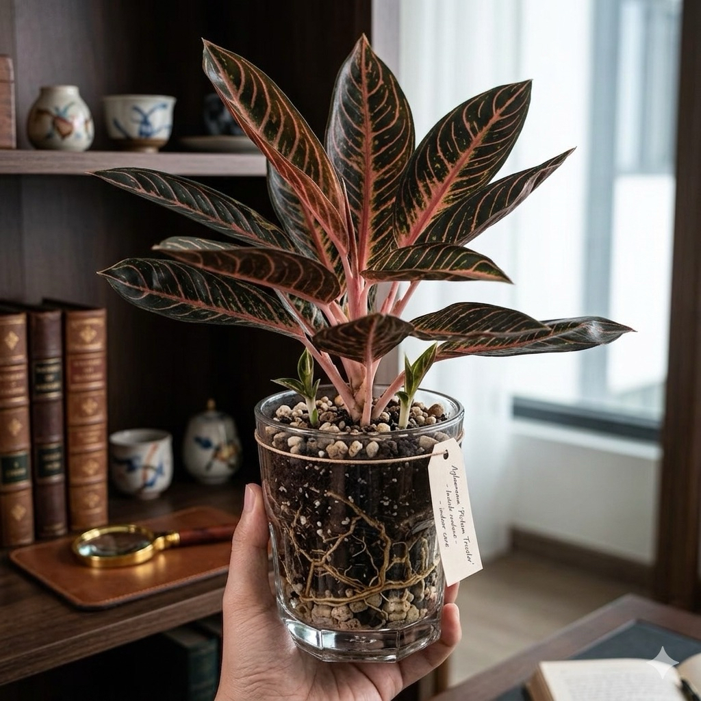Tanaman hias aglonema baby/anakan red sumatra daun 2-3 | baby/anakan aglonema red sumatra daun 2-3 s