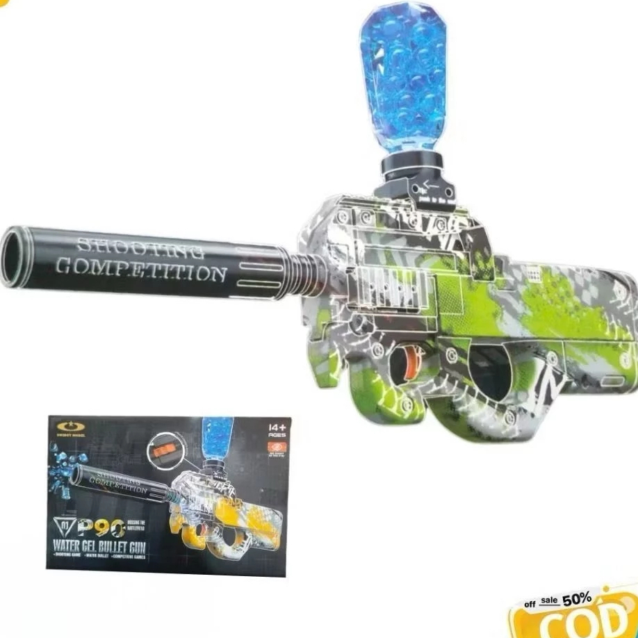 LunaToys - Mainan Anak Gel Blaster P90 Water Bubble Outdoor (Rechargeable, SNI)