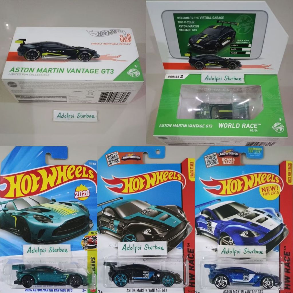 hotwheels hot wheels 2024 aston martin vantage GT3 hw race track stars 068 akta edisi ID box kotak u